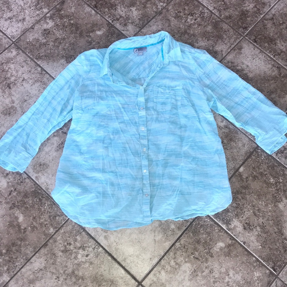 JCP Button Down Top size 1X
